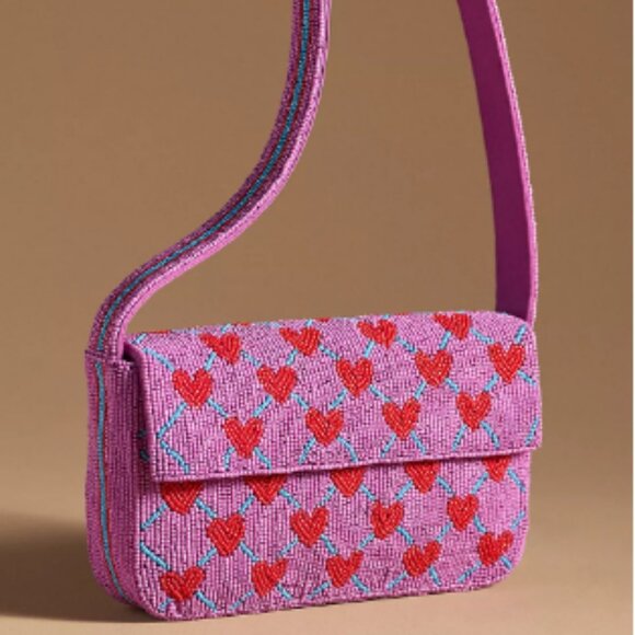 The Fiona Beaded Bag: Icon Edition- Heart Grid - Picture 1 of 4